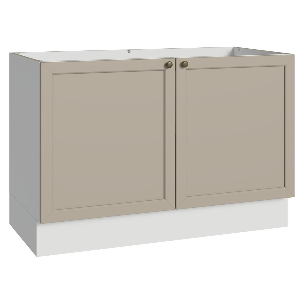 Bajo Mesada para Bacha 120 cm (Sin Mesada) Blanco/Crema Vik Madesa