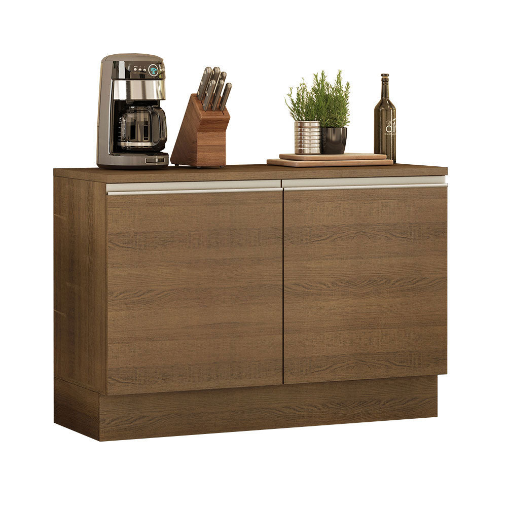 Bajo Mesada para Bacha 120 cm 2 Puertas (con Tapa) Glamy Marrón