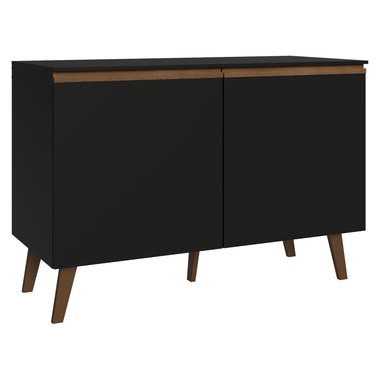 Bajo Mesada 120 cm 2 Puertas con Patas Negro Pieta Madesa