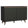 Bajo Mesada 120 cm 2 Puertas con Patas Negro Reims Madesa