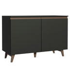 Bajo Mesada 120 cm 2 Puertas con Patas Negro Reims Madesa