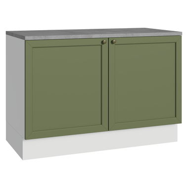 Bajo Mesada 120 cm 2 Puertas Blanco/Verde Vik Madesa