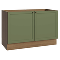 Bajo Mesada 120 x 52 cm 2 Puertas Sin Mesada Marrón/Verde Vik Madesa