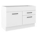 Bajo Mesada 120 x 52 cm 1 Puerta 2 Cajones Sin Mesada Blanco Agata Madesa