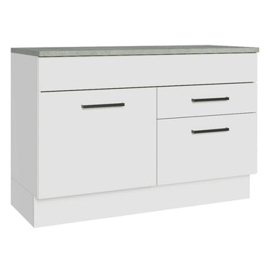 Bajo Mesada 120 cm 1 Puerta 2 Cajones Blanco Agata Madesa
