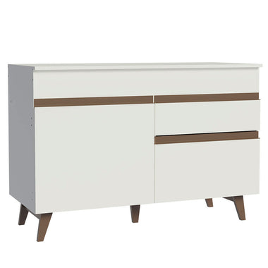 Bajo Mesada 120 cm 2 Puertas 1 Cajón con Patas Blanco Reims Madesa