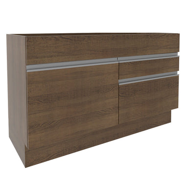 Bajo Mesada 120 cm 1 Puerta 2 Cajones Sin Mesada Marrón Glamy Madesa
