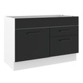 Bajo Mesada 120 x 52 cm 1 Puerta 2 Cajones Sin Mesada Blanco/Negro Agata Madesa