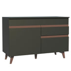 Bajo Mesada 120 cm 2 Puertas 1 Cajón con Patas Negro Reims Madesa