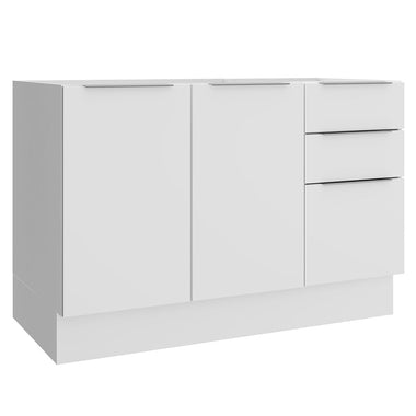 Bajo Mesada 120 cm 2 Puertas 3 Cajones Sin Mesada Blanco Stella Madesa