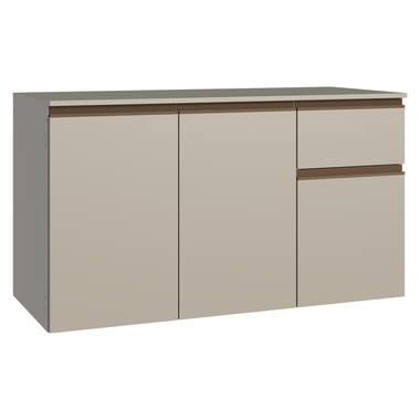 Bajo Mesada 120 cm 3 Puertas 1 Cajón Crema Nice Madesa