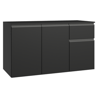 Bajo Mesada 120 cm 3 Puertas 1 Cajón Flotante Negro Nice Madesa