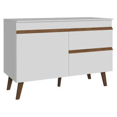 Bajo Mesada 120 cm 2 Puertas 1 Cajón con Patas Blanco Pieta Madesa