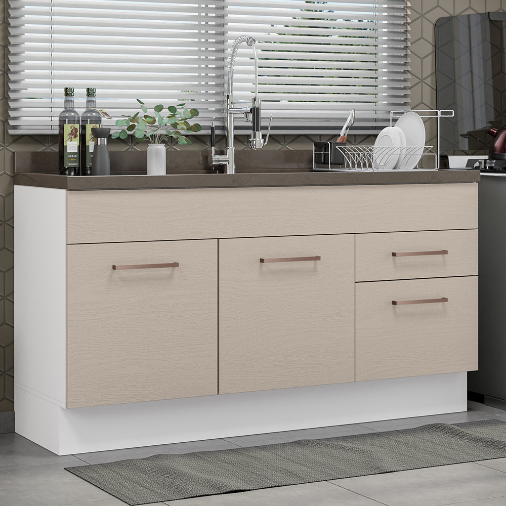 Bajo mesada Madesa Agata 150 Cm 2 Puertas 2 Cajones