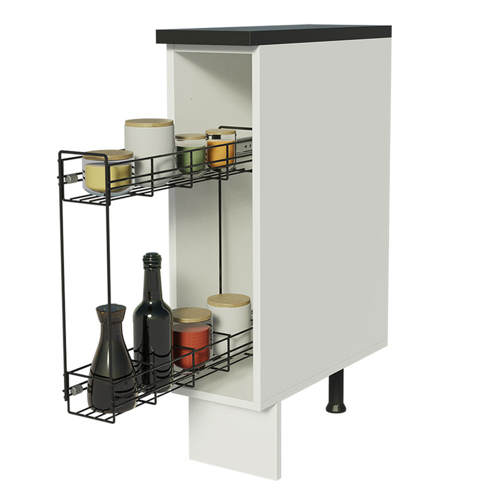 Bajo Mesada Cocina Puerta-Temperos 100% MDF 20 cm (Con Mesada) Blanco Acordes Madesa