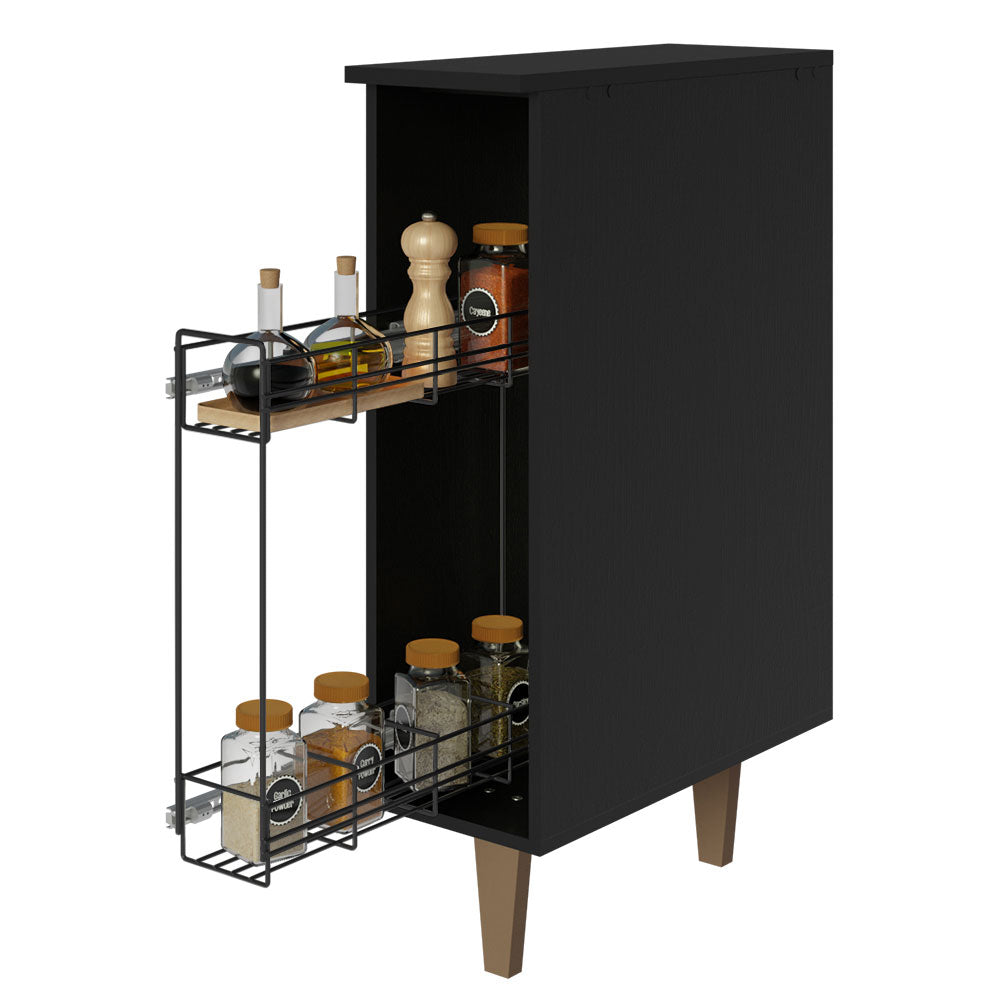 Bajo Mesada Especiero 20 cm Negro Reims Madesa