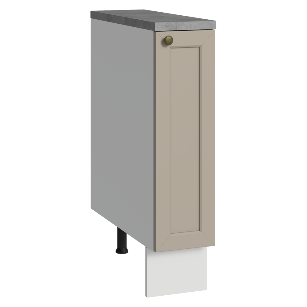 Bajo Mesada Especiero 20 cm 1 Puerta (Con Mesada) Blanco/Crema Vik Madesa