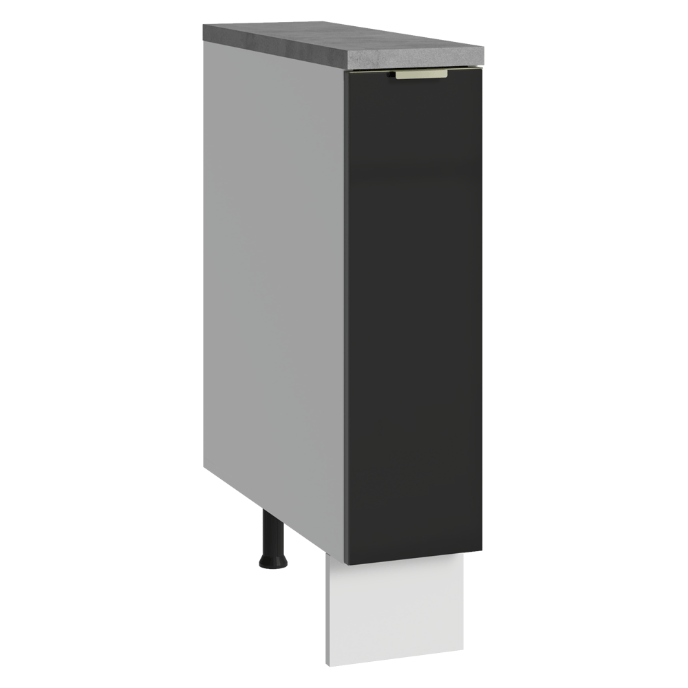Bajo Mesada Especiero 20 cm 1 Puerta Blanco/Negro Lux Madesa