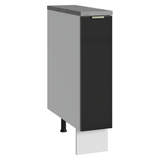 Bajo Mesada Especiero 20 cm 1 Puerta Blanco/Negro Lux Madesa