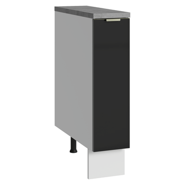 Bajo Mesada Especiero 20 x 52 cm 1 Puerta Blanco/Negro Lux Madesa