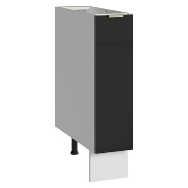 Bajo Mesada Especiero 20 x 52 cm 1 Puerta Sin Mesada Blanco/Negro Lux Madesa