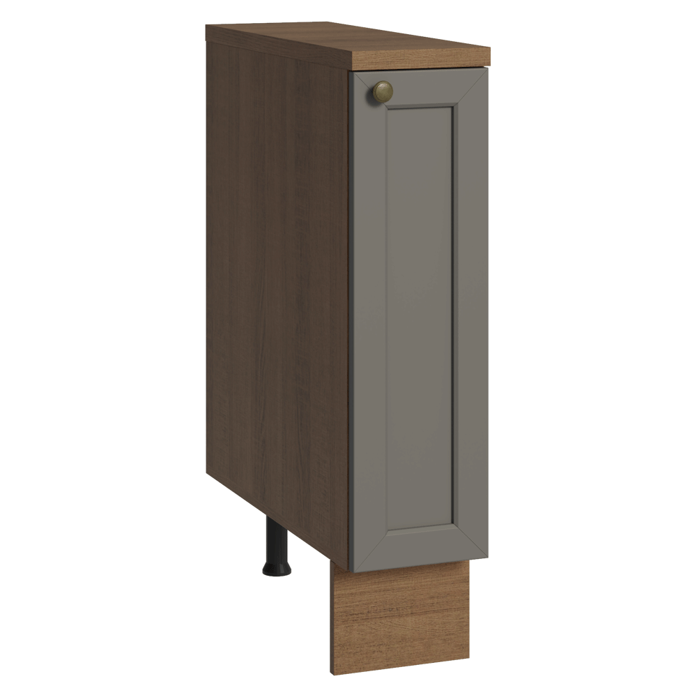 Bajo Mesada Especiero 20 cm 1 Puerta (Con Mesada) Marrón/Gris Vik