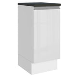 Bajo Mesada Cocina 100% MDF 35 cm 1 Puerta Frente Blanco Brillante Acordes Madesa