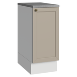 Bajo Mesada 35 cm 1 Puerta Blanco/Crema Vik Madesa