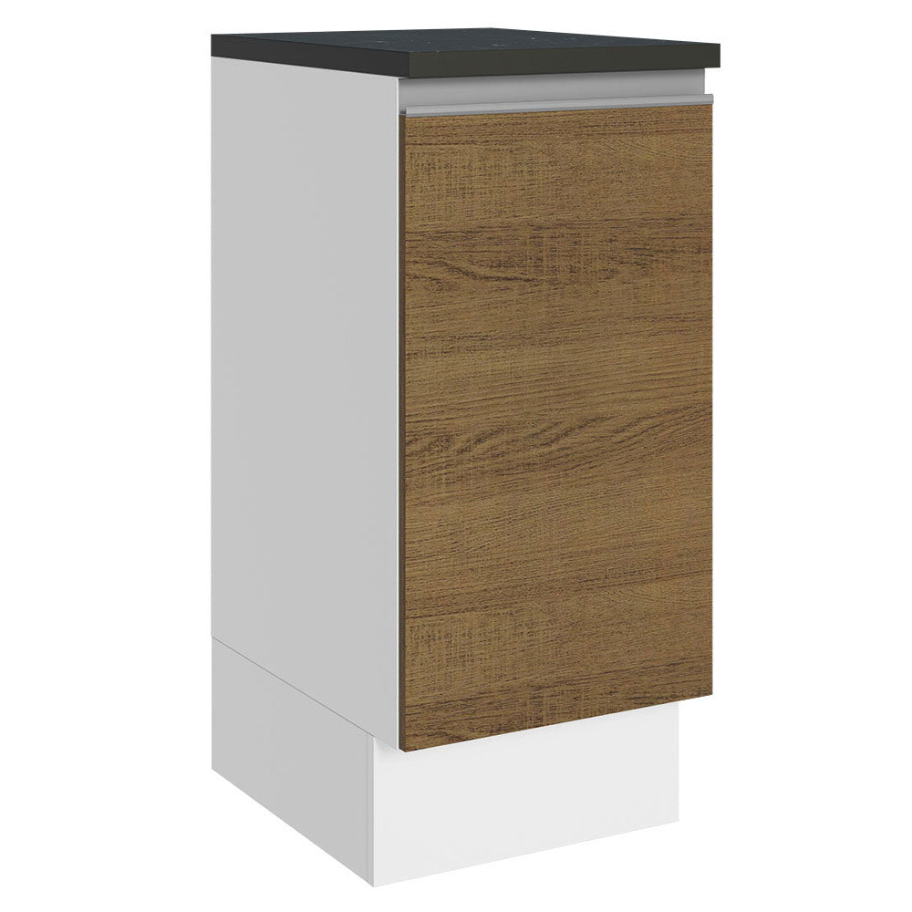Bajo Mesada Cocina 100% MDF 35 cm 1 Puerta Blanco/Marrón Acordes Madesa