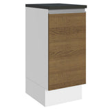 Bajo Mesada Cocina 100% MDF 35 cm 1 Puerta Blanco/Marrón Acordes Madesa