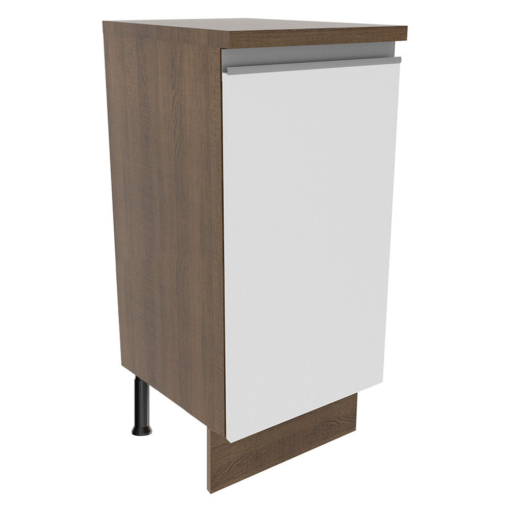 Bajo Mesada 35 cm 1 Puerta Glamy Marrón/Blanco