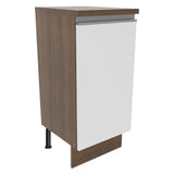 Bajo Mesada 35 cm 1 Puerta Glamy Marrón/Blanco