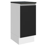 Bajo Mesada Cocina 100% MDF 35 cm 1 Puerta Blanco/Negro Acordes Madesa