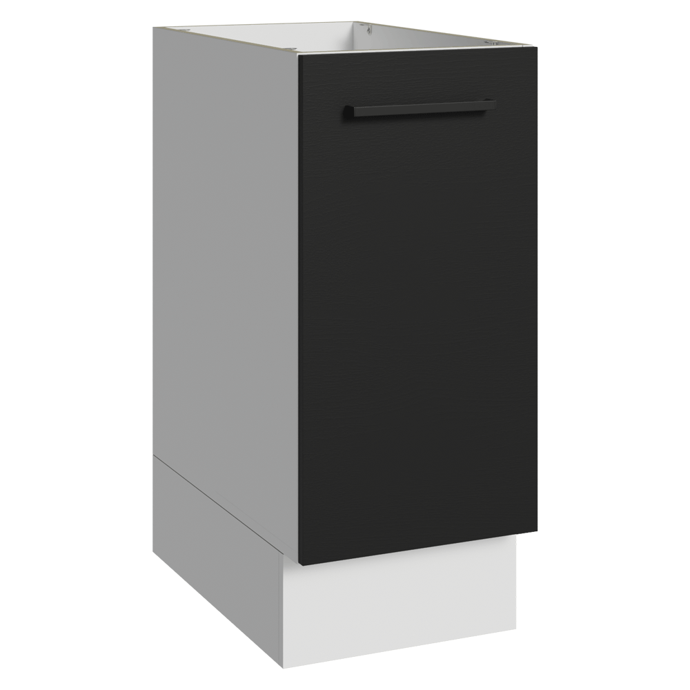 Bajo Mesada 35 cm 1 Puerta Sin Mesada Blanco/Negro Agata Madesa