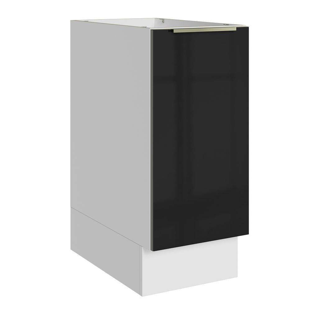 Bajo Mesada de Cocina 35 cm 1 Puerta (Sin Mesada) Blanco/Negro Lux Madesa