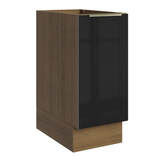 Bajo Mesada de Cocina 35 cm 1 Puerta (Sin Mesada) Marrón/Negro Lux Madesa
