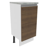 Bajo Mesada 35 cm 1 Puerta Glamy Blanco/Marrón