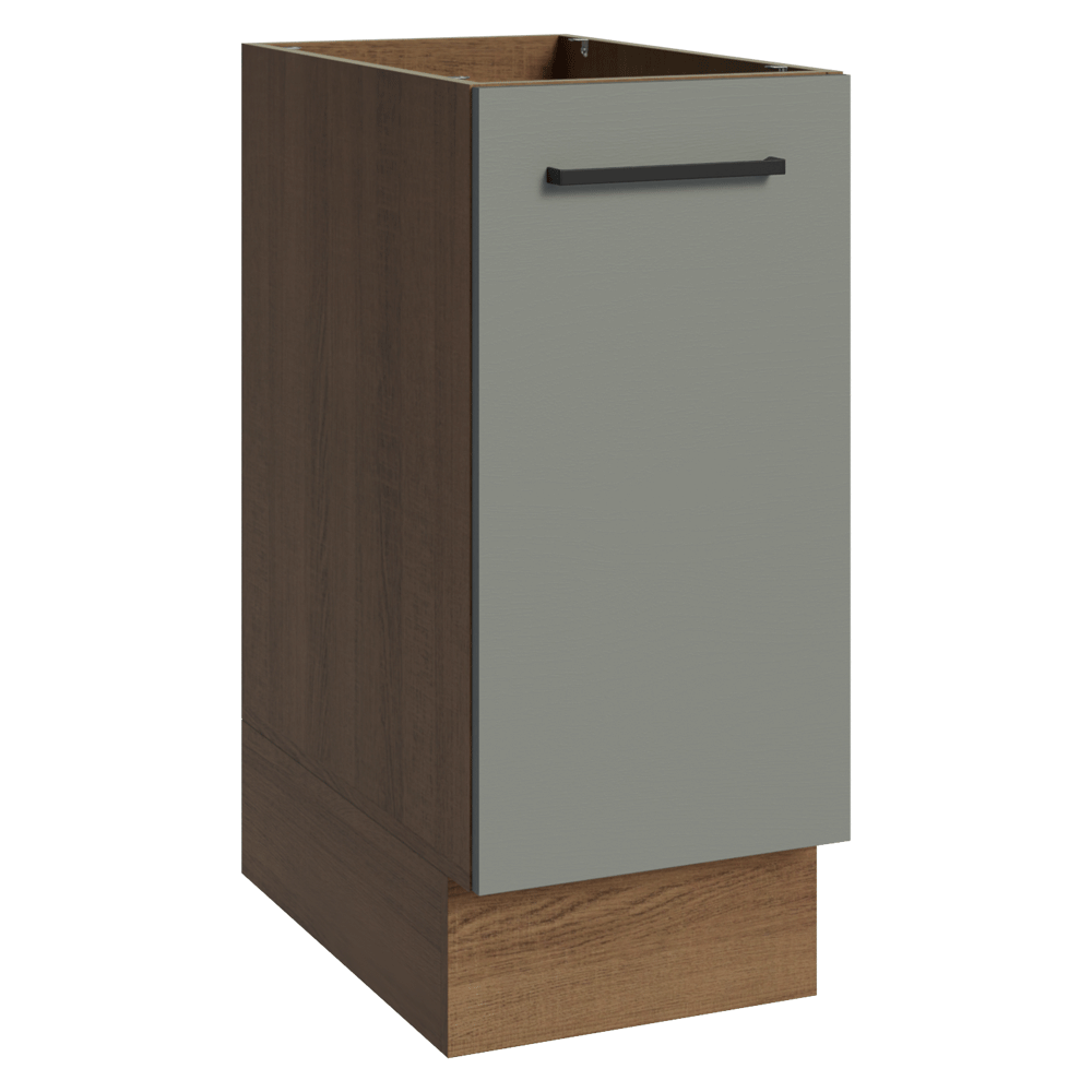 Bajo Mesada 35 cm 1 Puerta Sin Mesada Marrón/Gris Agata Madesa