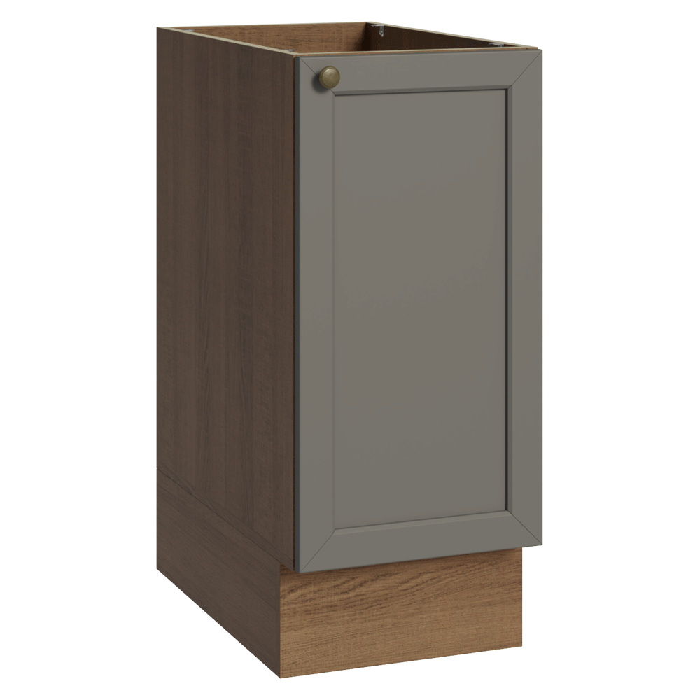 Bajo Mesada 35 cm 1 Puerta Sin Mesada Marrón/Gris Vik Madesa