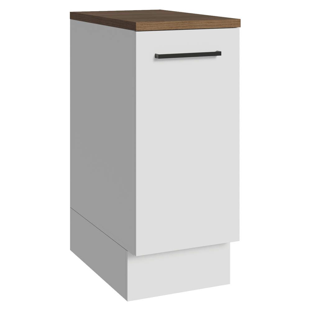Bajo Mesada 35 cm 1 Puerta Blanco/Marrón Agata Madesa