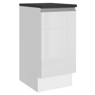 Bajo Mesada 40 cm 1 Puerta (Con Mesada) 100% MDF Brillante Blanco Acordes Madesa