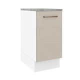 Bajo Mesada 40 cm 1 Puerta Blanco/Crema Agata