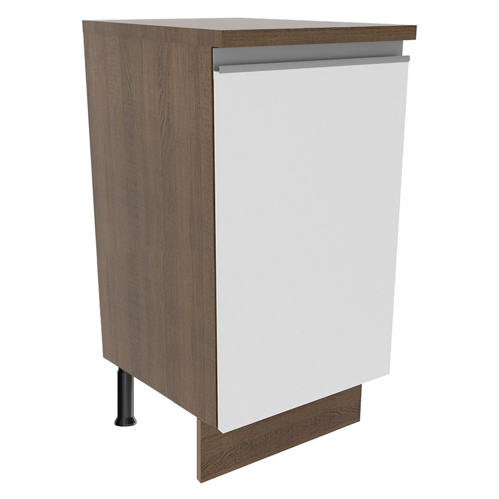 Bajo Mesada 40 cm 1 Puerta Glamy Marrón/Blanco