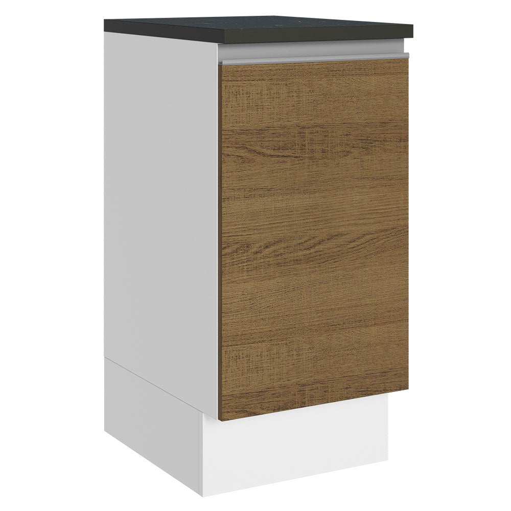 Bajo Mesada Cocina 100% MDF 40 cm 1 Puerta Blanco/Marrón Acordes Madesa
