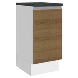 Bajo Mesada Cocina 100% MDF 40 cm 1 Puerta Blanco/Marrón Acordes Madesa