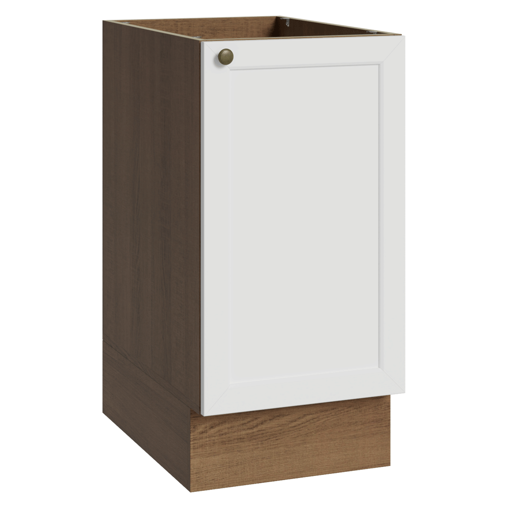 Bajo Mesada 40 cm 1 Puerta Sin Mesada Marrón/Blanco Vik Madesa