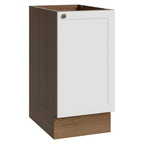 Bajo Mesada 40 cm 1 Puerta Sin Mesada Marrón/Blanco Vik Madesa