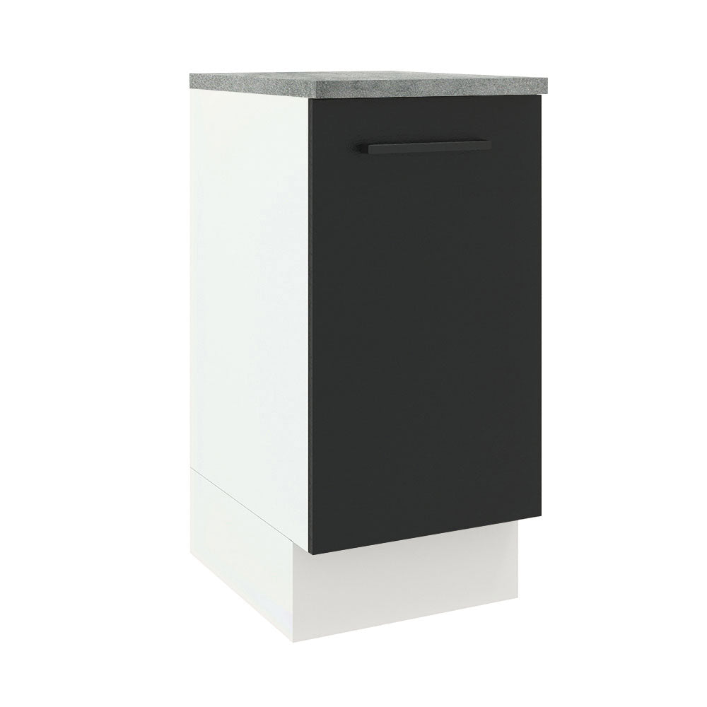 Bajo Mesada 40 cm Sin cajones 1 Puerta Agata Blanco/Negro