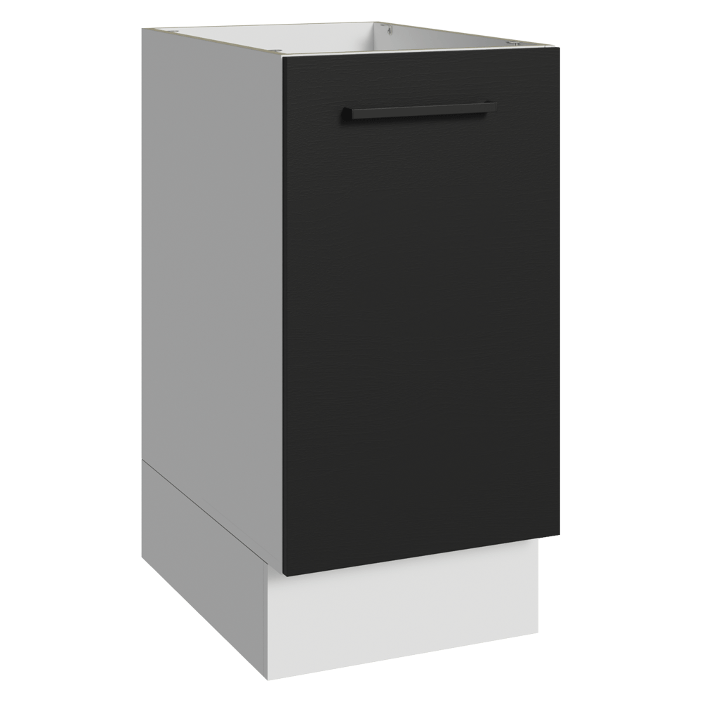 Bajo Mesada 40 cm 1 Puerta Sin Mesada Blanco/Negro Agata Madesa