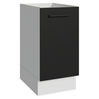 Bajo Mesada 40 cm 1 Puerta Sin Mesada Blanco/Negro Agata Madesa